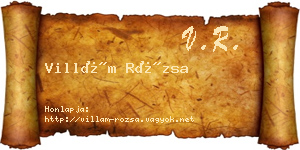 Villám Rózsa névjegykártya